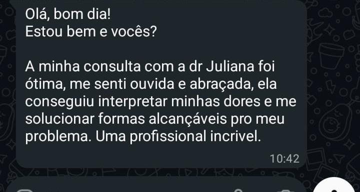 Depoimento Dra. Juliana Fróes