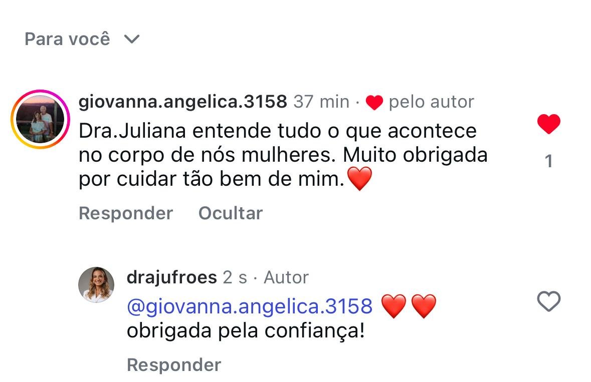 Depoimento Dra. Juliana Fróes